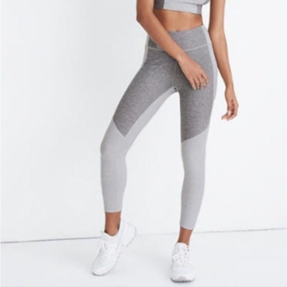 NWOT OUTDOOR VOICES Size Small Leggings 7/8 Heather Gray Warm Up Colorblock - Picture 13 of 13